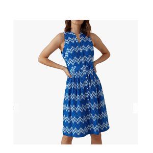 Karen Millen Blue Embroidered Dress 14